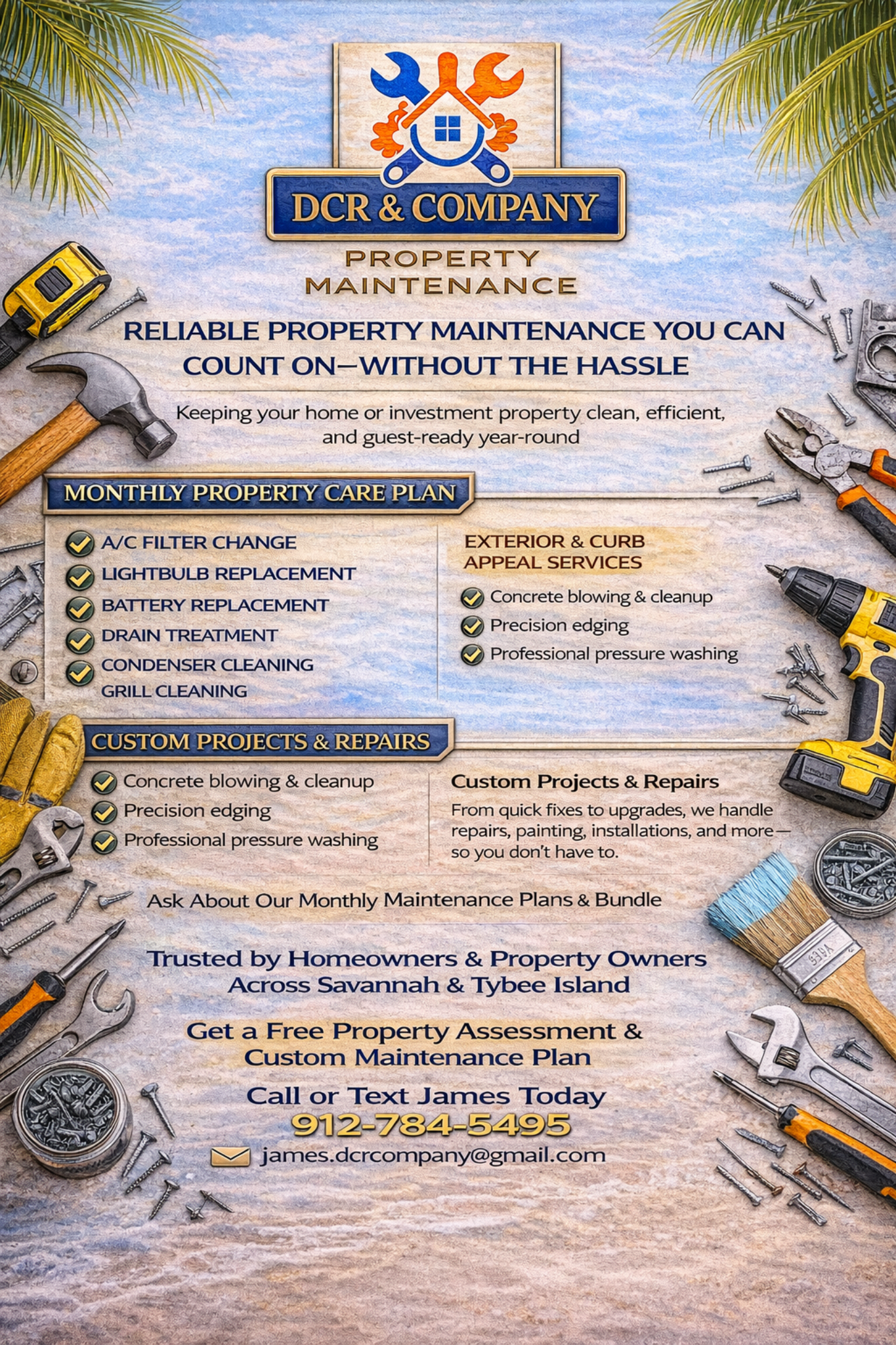 DCR & Company property maintenance services flyer